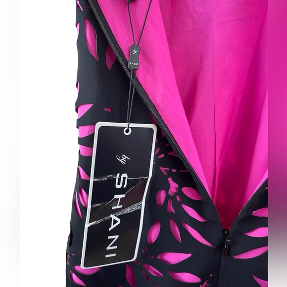 Shani Laser-Cut Bow-Back Dress US2/UK6 High-end Couture Fancy Party Glamour - Picture 6 of 6